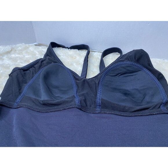 Speedo Ladies One Piece Swim Suit Sz 12 Sparkly Flower Black E - Picture 8 of 8